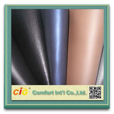 반짝임 Leatherette 직물 0.8MM PU 합성 가죽 방수 및 방연제