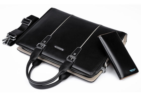 튼튼한 어깨 벨트를 가진 가죽 남성 사업 서류 가방 Satchel 핸드백